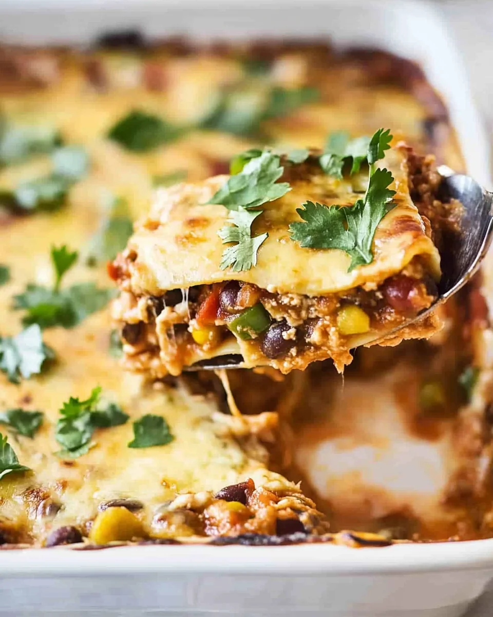 Delicious Vegetarian Mexican Lasagna: Customizable for Any Diet